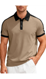 Men’s Collared Cotton Polo Shirt, Assorted Colors