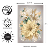 ‘Pearl and Pine Floral Lustre’ Decorative Flag