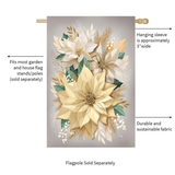 ‘Pearl and Pine Floral Lustre’ Decorative Flag