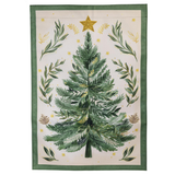 ‘Christmas Tree with Acorn’ Burlap Decorative Flag