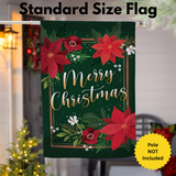 ‘Floral Merry Christmas’ Decorative Flag