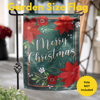 ‘Floral Merry Christmas’ Decorative Flag