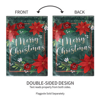 ‘Floral Merry Christmas’ Decorative Flag