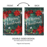 ‘Floral Merry Christmas’ Decorative Flag