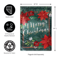 ‘Floral Merry Christmas’ Decorative Flag