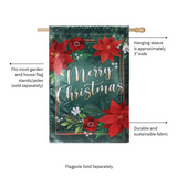 ‘Floral Merry Christmas’ Decorative Flag