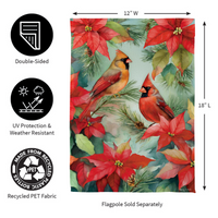 ‘Cardinals in Winter’ Decorative Flag