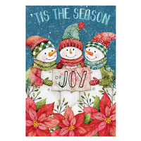 ‘Christmas Cheer Snowmen’ Decorative Flag
