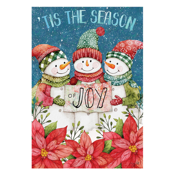 ‘Christmas Cheer Snowmen’ Decorative Flag