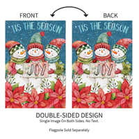 ‘Christmas Cheer Snowmen’ Decorative Flag