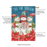 ‘Christmas Cheer Snowmen’ Decorative Flag