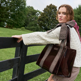 CASE-MATE Espresso Polka Dot Bow Jelly Tote Bag