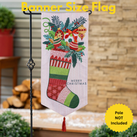 ‘Christmas Stocking Celebration’ Decorative Banner Flag