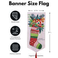 ‘Christmas Stocking Celebration’ Decorative Banner Flag