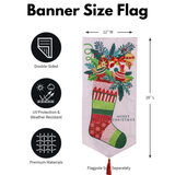 ‘Christmas Stocking Celebration’ Decorative Banner Flag