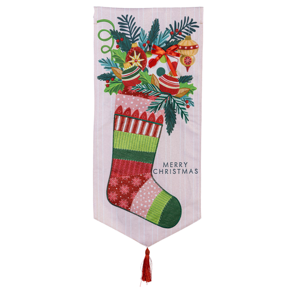‘Christmas Stocking Celebration’ Decorative Banner Flag