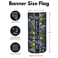 ‘Winter Foliage Welcome’ Decorative Banner Flag