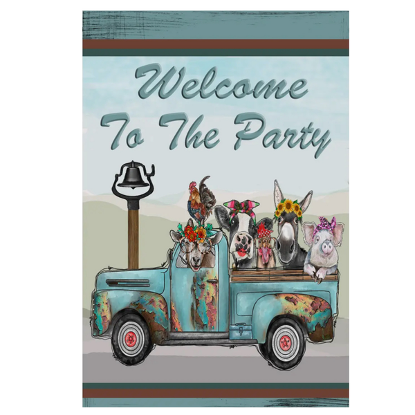 ‘Welcome to the Party Truck’ Decorative Flag