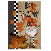 ‘Happy Thanksgiving Gnome with Pumpkin’ Decorative Flag