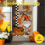 ‘Happy Thanksgiving Gnome with Pumpkin’ Decorative Flag