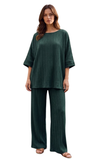 DEAR SCARLETT, Textured Dolman Sleeve Pant Set, Assorted Colors