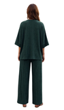 DEAR SCARLETT, Textured Dolman Sleeve Pant Set, Assorted Colors
