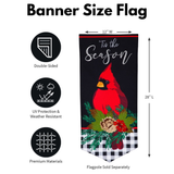 ‘Tis the Season Cardinal’ Decorative Banner Flag