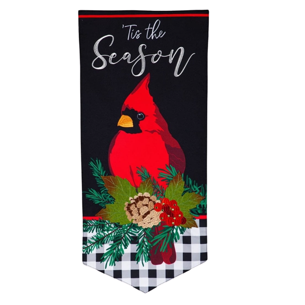 ‘Tis the Season Cardinal’ Decorative Banner Flag