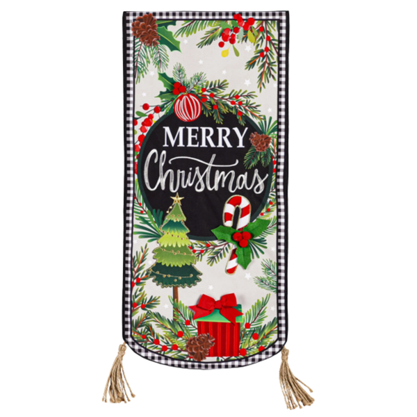 ‘Traditional Merry Christmas’ Decorative Banner Flag