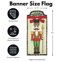 ‘Deck the Halls Nutcracker’ Decorative Banner Flag
