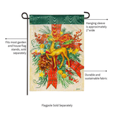 ‘Floral Reindeer Icon’ Decorative Flag