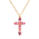Sorrelli Clarissa Cross Pendant Necklace in ROSE