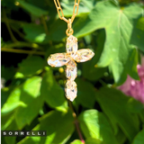 Sorrelli Clarissa Cross Pendant Necklace in CRYSTAL