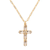 Sorrelli Clarissa Cross Pendant Necklace in CRYSTAL