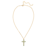Sorrelli Clarissa Cross Pendant Necklace in MINT