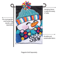 ‘Let It Snow-Man Applique’ Decorative Flag