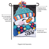‘Let It Snow-Man Applique’ Decorative Flag