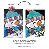 ‘Let It Snow-Man Applique’ Decorative Flag