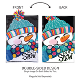 ‘Let It Snow-Man Applique’ Decorative Flag