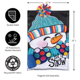 ‘Let It Snow-Man Applique’ Decorative Flag