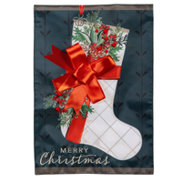 ‘Christmas Stocking Applique’ Decorative Flag