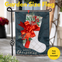 ‘Christmas Stocking Applique’ Decorative Flag