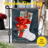 ‘Christmas Stocking Applique’ Decorative Flag