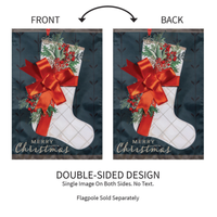 ‘Christmas Stocking Applique’ Decorative Flag
