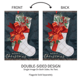‘Christmas Stocking Applique’ Decorative Flag