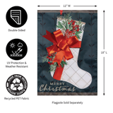 ‘Christmas Stocking Applique’ Decorative Flag