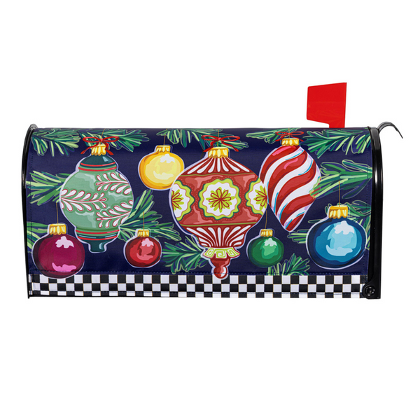 ‘Happy Holidays Ornaments’ Decorative Mailbox Cover
