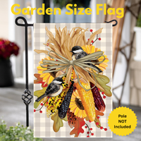 ‘Ornamental Corn Burlap’ Decorative Flag