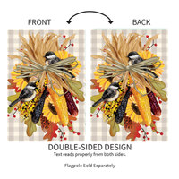 ‘Ornamental Corn Burlap’ Decorative Flag