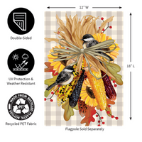 ‘Ornamental Corn Burlap’ Decorative Flag